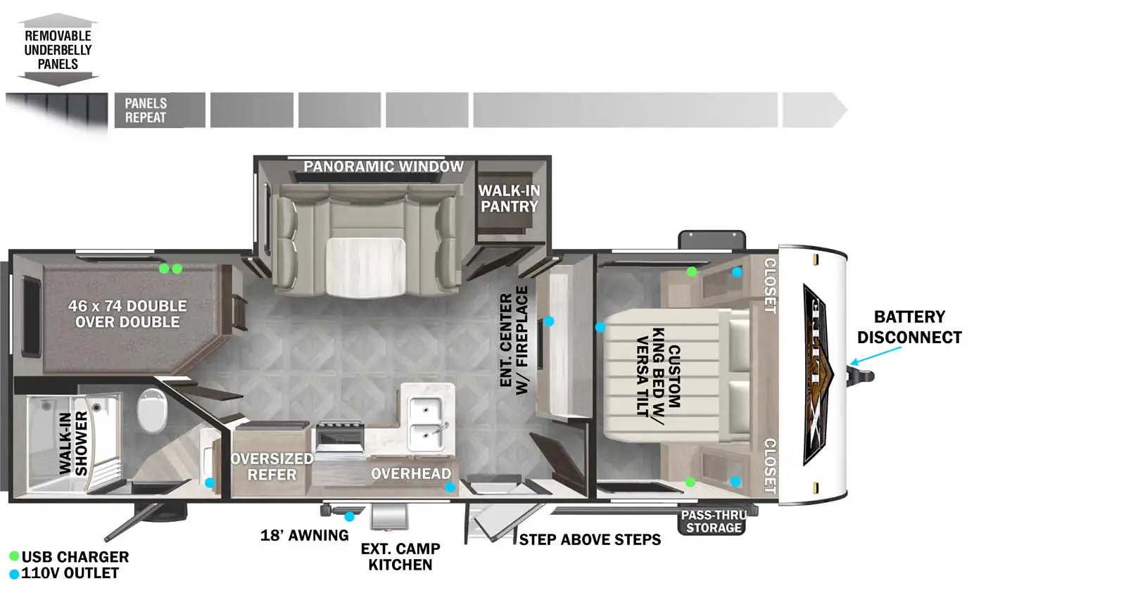 240BHXL Floorplan Image